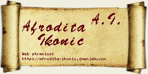 Afrodita Ikonić vizit kartica